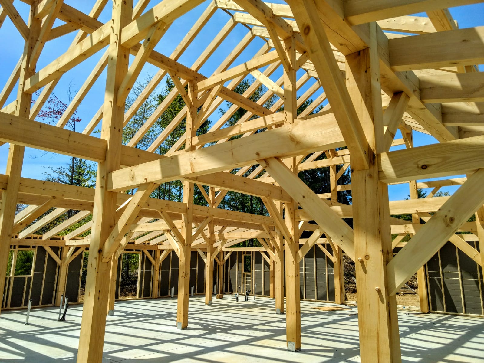 As the SIPS structural panels are attached. The new barn will be both cozy warm and cool in summers, for weddings and events.