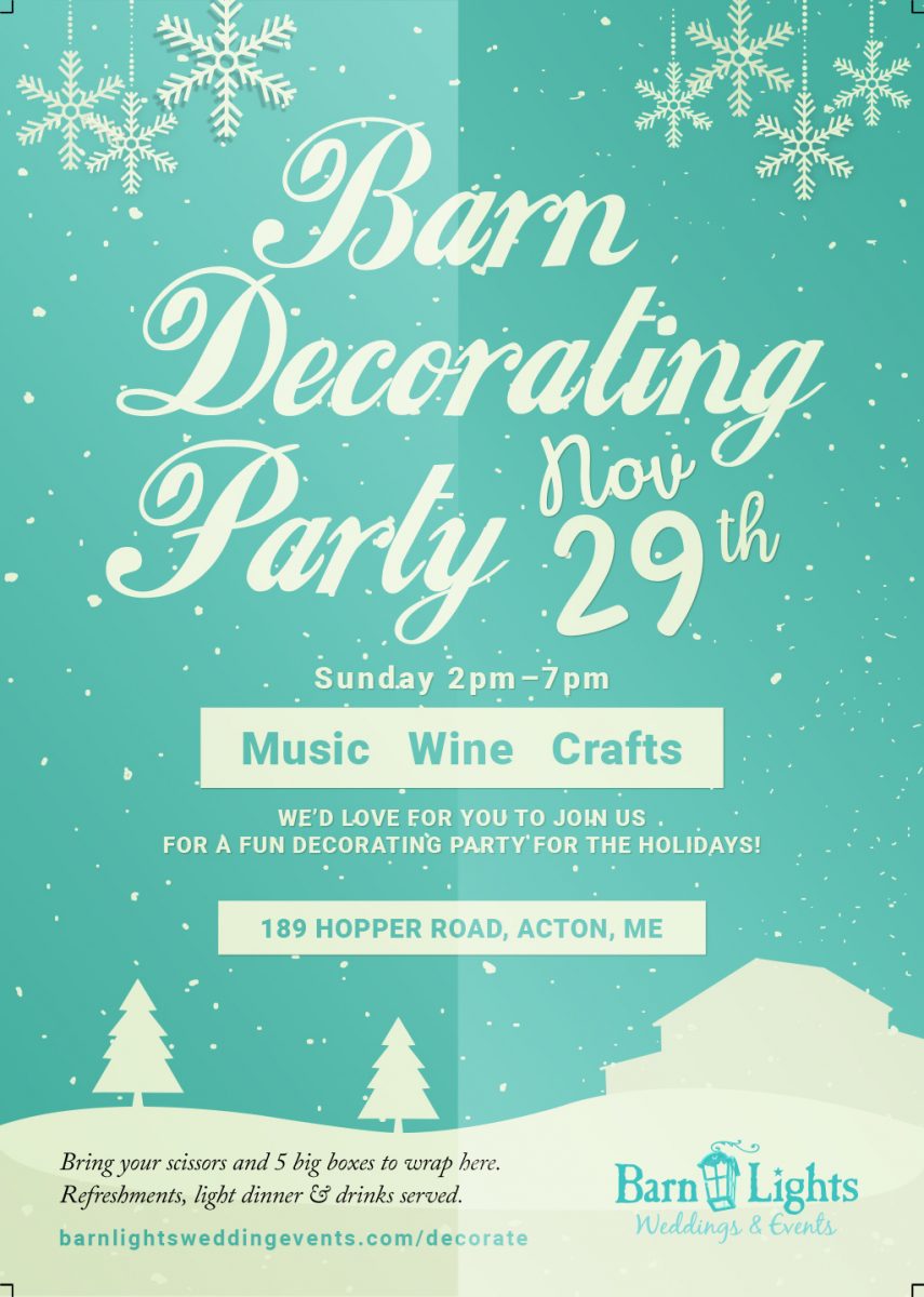 Decorating Party! – Barn Lights Weddings & Events