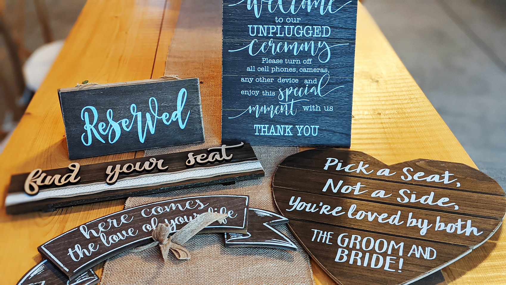 wedding signage