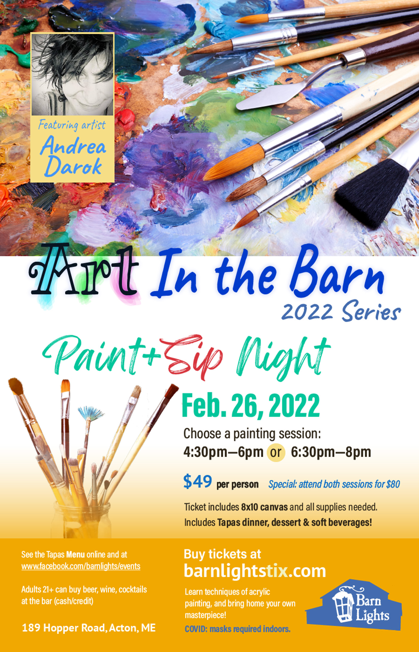 Paint and Sip Art Night at Barn Lights