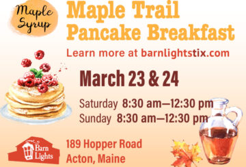 Maine Maple Weekend breakfast flyer