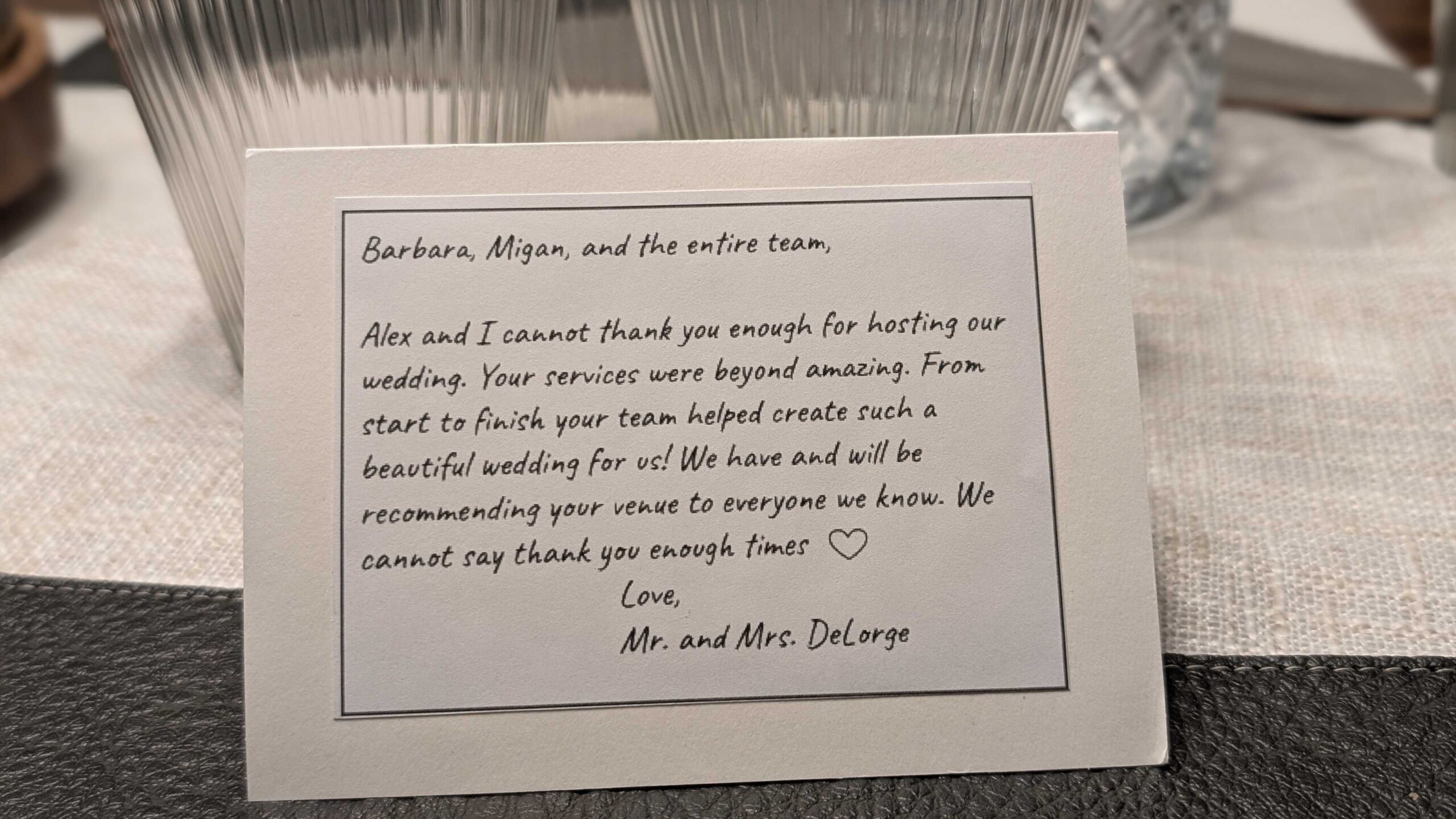 thank you card